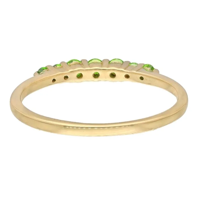 YS Gems Gold Plated Over Sterling Silver Chrome Diopside Gemstones Solitaire Ring sold by Zulily