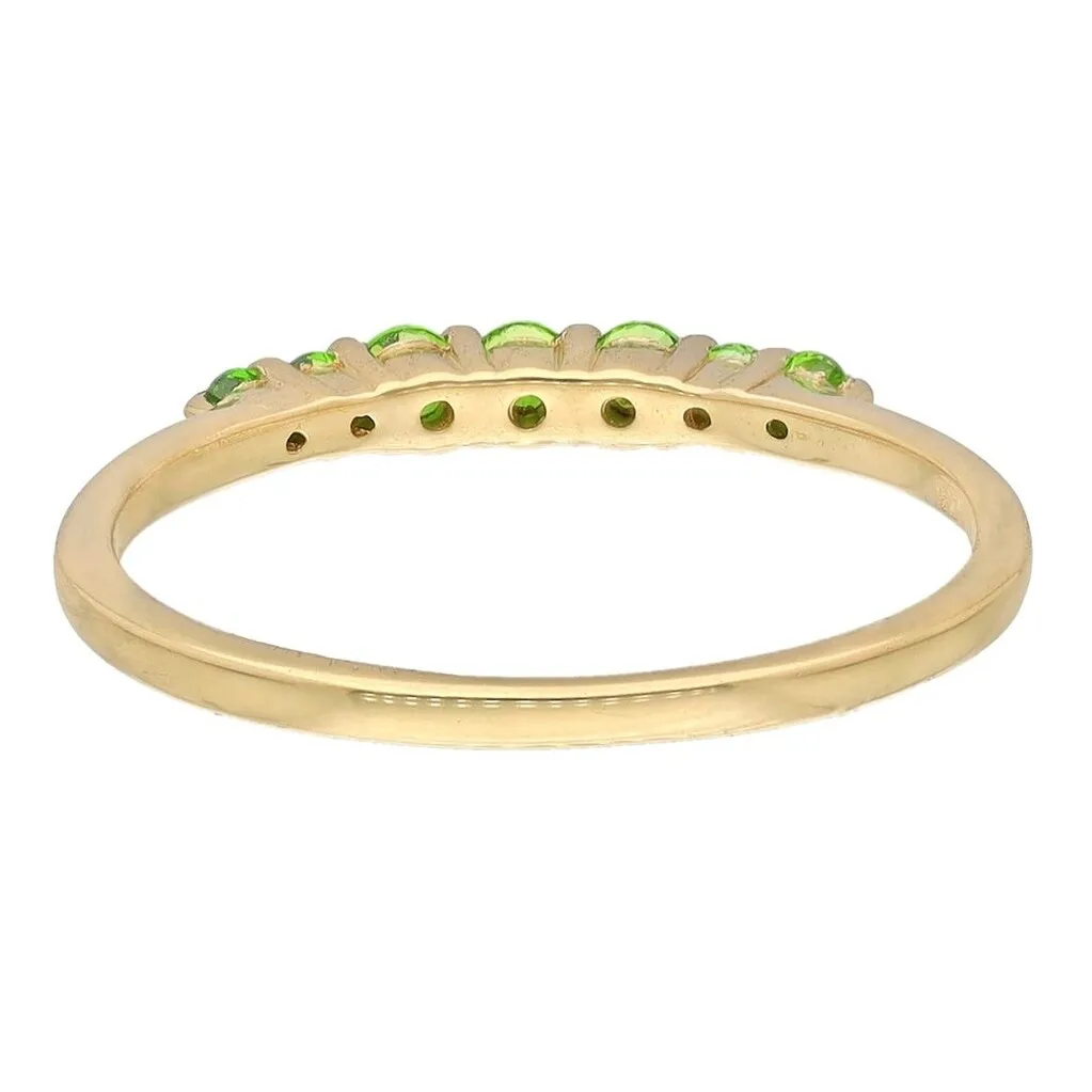 YS Gems Gold Plated Over Sterling Silver Chrome Diopside Gemstones Solitaire Ring sold by Zulily