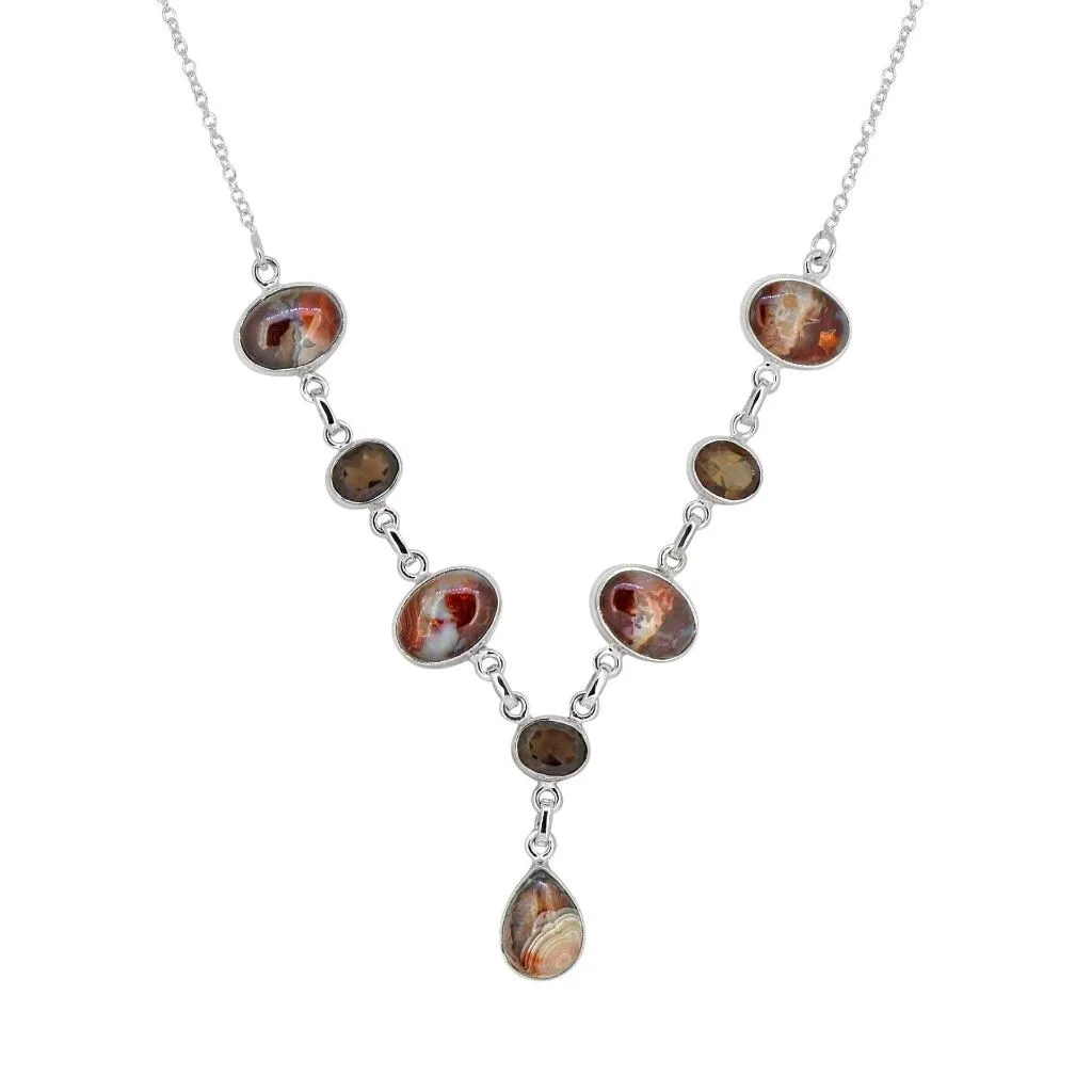 YS Gems Sterling Silver Crazy Lace Agate Gemstones Pendant Necklace sold by Zulily product image thumbnail 3