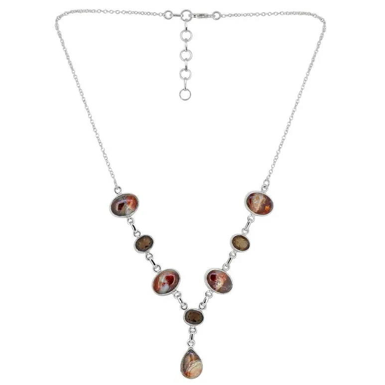 YS Gems Sterling Silver Crazy Lace Agate Gemstones Pendant Necklace sold by Zulily product image thumbnail 2