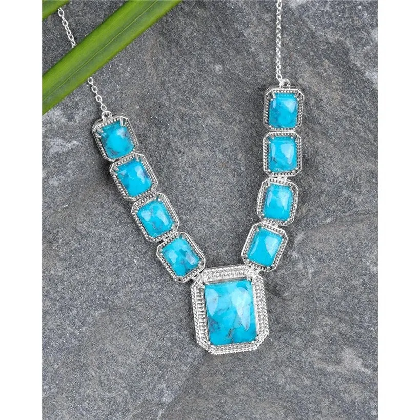 YS Gems Sterling Silver Blue Mohave Turquoise Gemstones Necklace sold by Zulily product image thumbnail 2