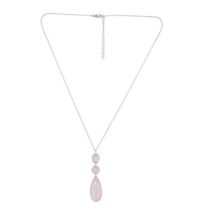 YS Gems Sterling Silver Rose Quartz Gemstones Pendant Necklace sold by Zulily product image thumbnail 2