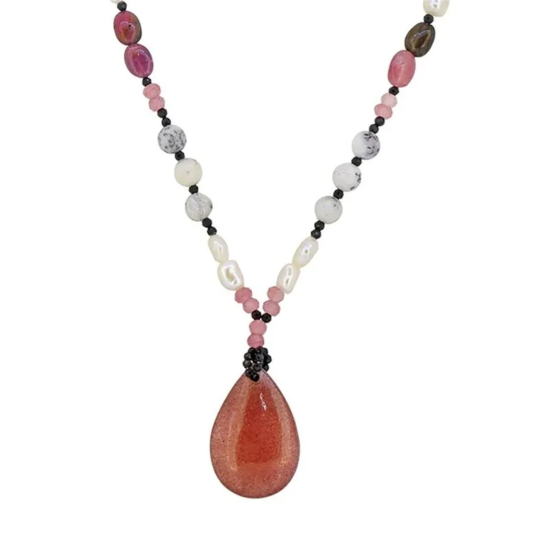 YS Gems Sterling Silver Strawberry Quartz Gemstones Pendant Necklace sold by Zulily product image thumbnail 2