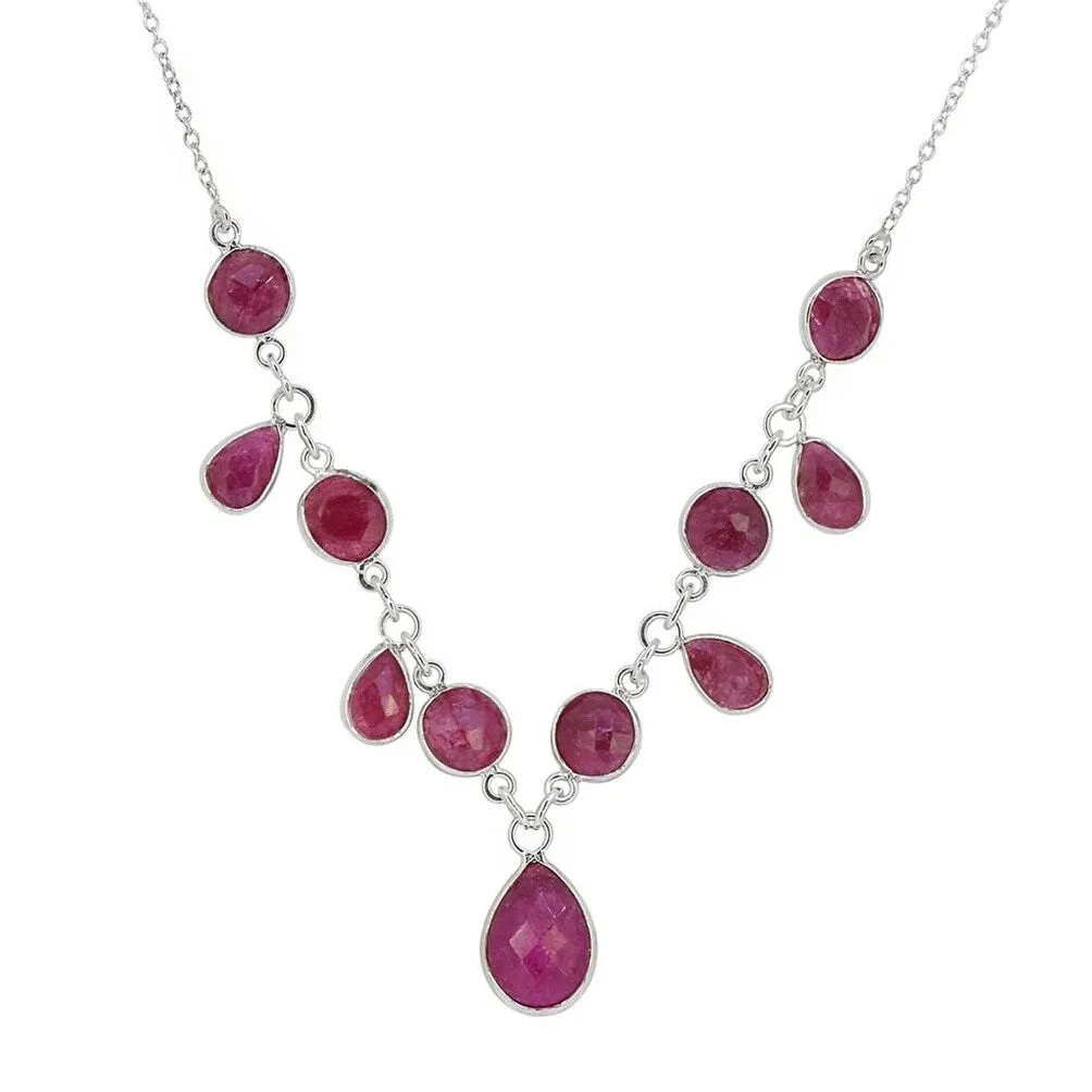 YS Gems Sterling Silver Corundum Ruby Gemstones Pendant Necklace sold by Zulily product image thumbnail 3