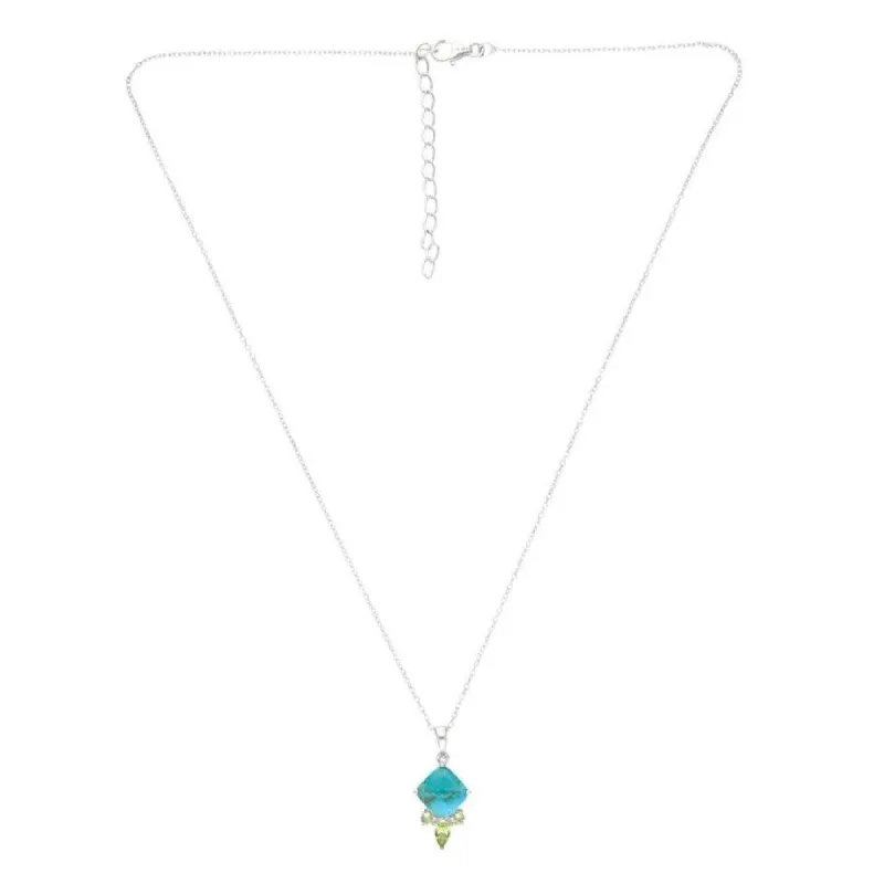 YS Gems Sterling Silver Blue Mohave Turquoise Gemstones Necklace sold by Zulily