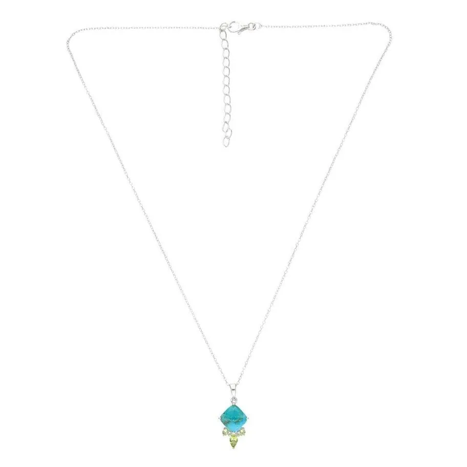 YS Gems Sterling Silver Blue Mohave Turquoise Gemstones Necklace sold by Zulily
