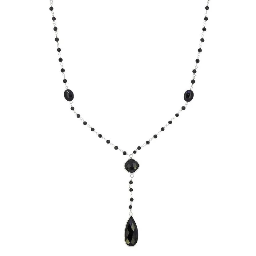 YS Gems Sterling Silver Black Onyx Gemstones Pendant Necklace sold by Zulily
