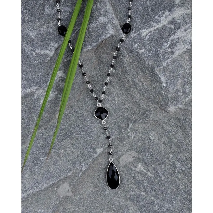 YS Gems Sterling Silver Black Onyx Gemstones Pendant Necklace sold by Zulily product image thumbnail 3
