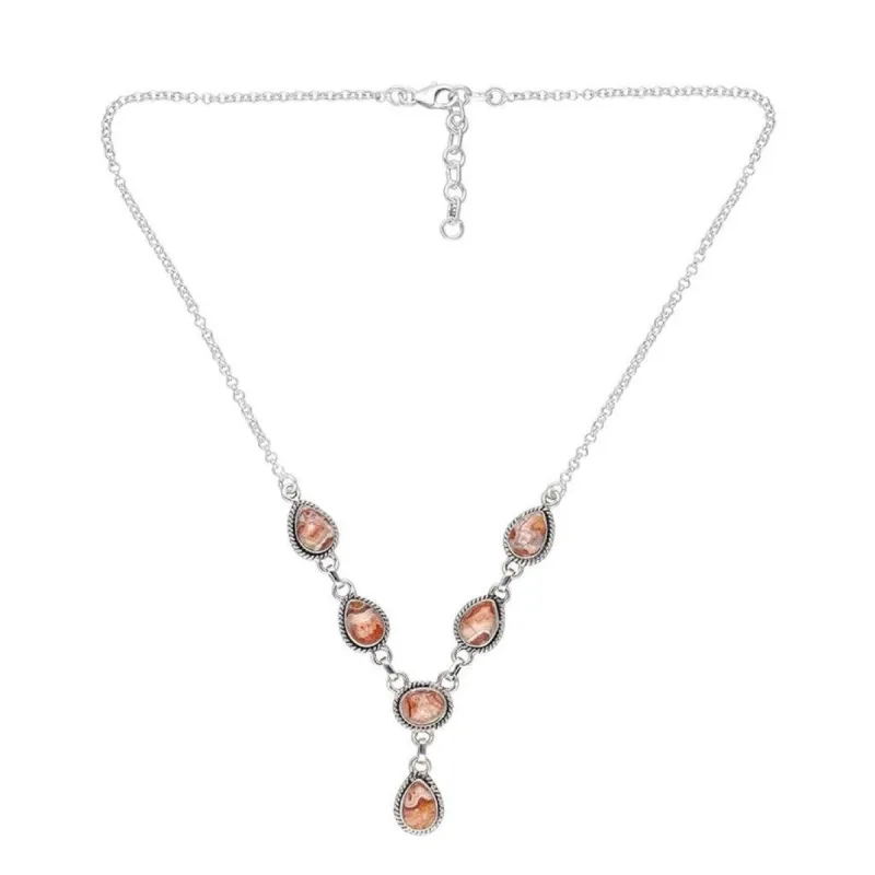 YS Gems Sterling Silver Crazy lace Agate Gemstones Pendant Necklace sold by Zulily