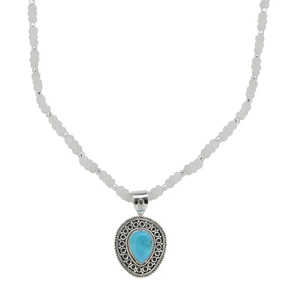 YS Gems Sterling Silver Blue Mohave Turquoise Gemstones Necklace sold by Zulily product image thumbnail 2
