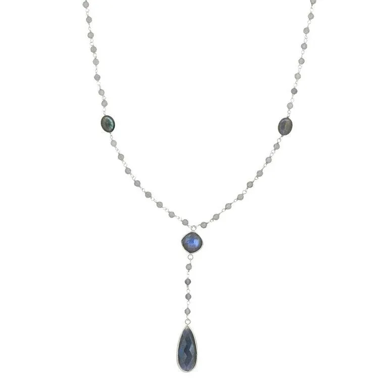 YS Gems Sterling Silver Labradorite Gemstones Pendant Necklace sold by Zulily product image thumbnail 3
