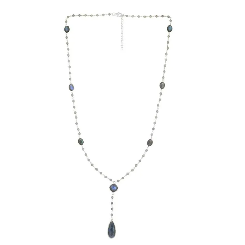 YS Gems Sterling Silver Labradorite Gemstones Pendant Necklace sold by Zulily
