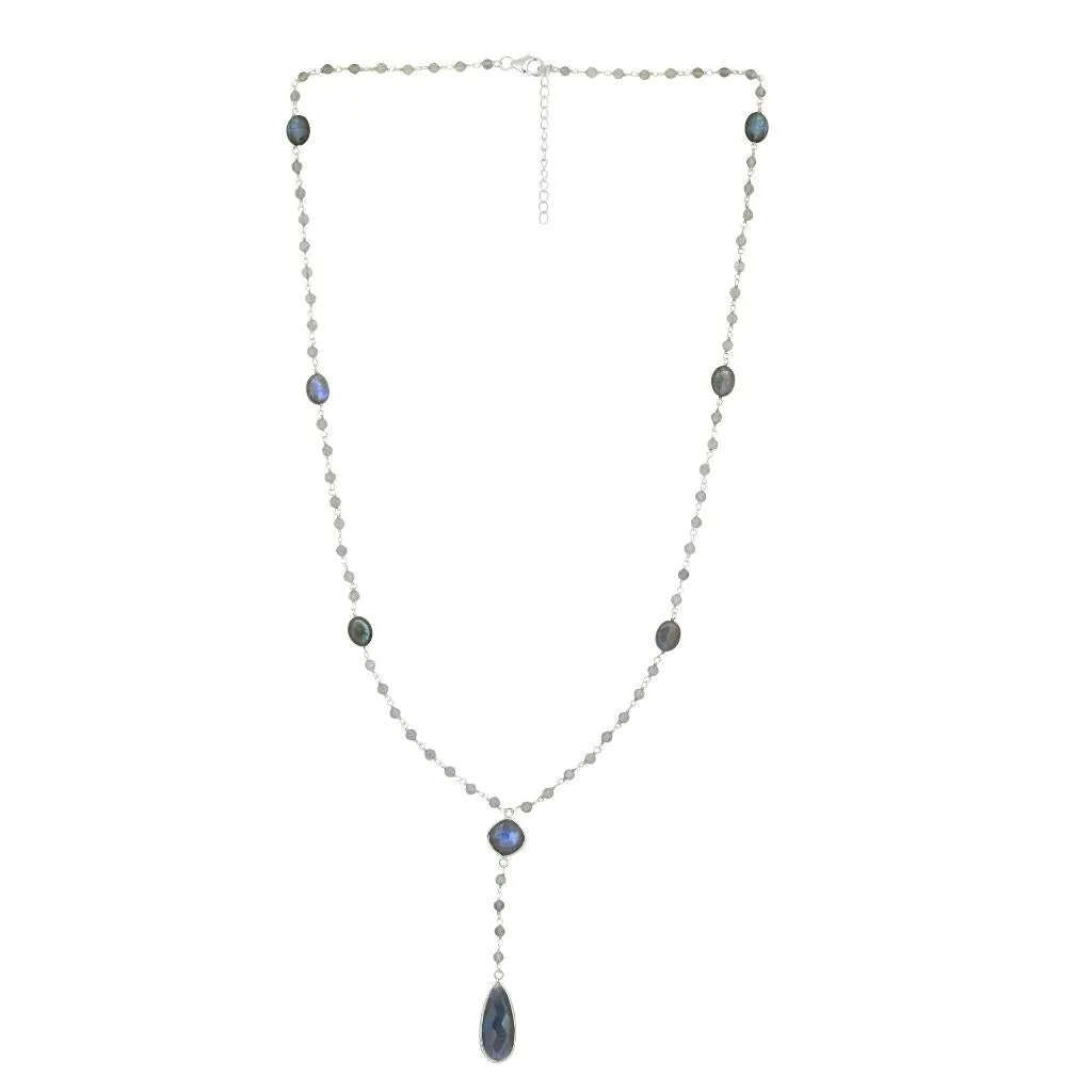 YS Gems Sterling Silver Labradorite Gemstones Pendant Necklace sold by Zulily