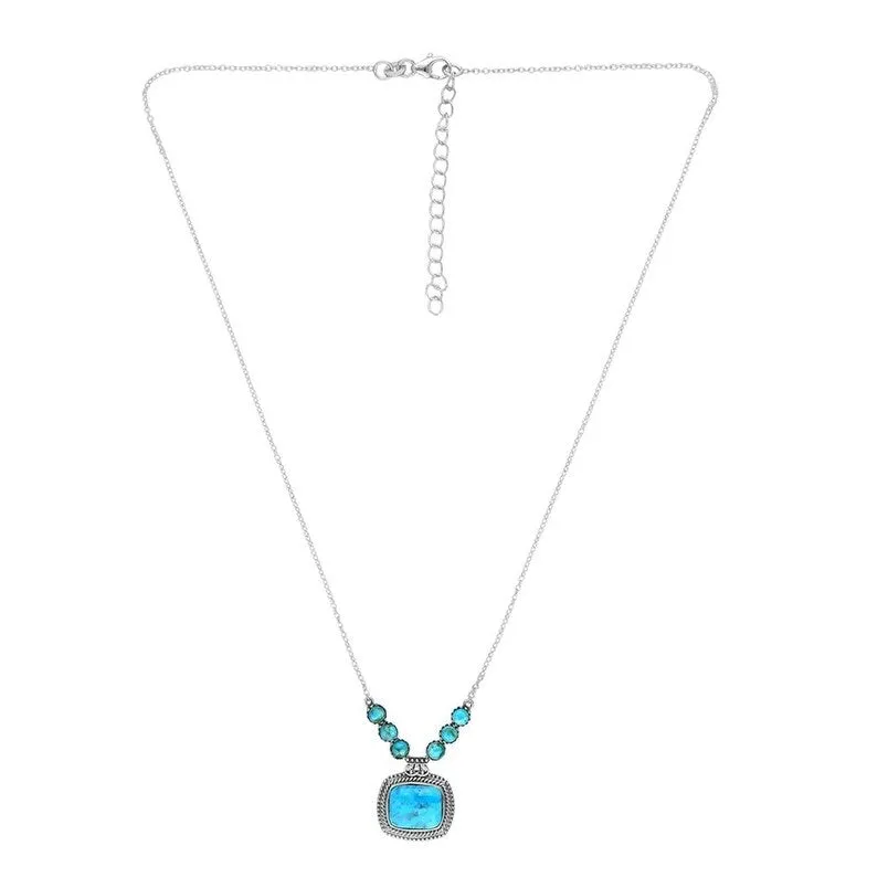 YS Gems Sterling Silver Blue Mohave Turquoise Gemstones Necklace sold by Zulily product image thumbnail 2