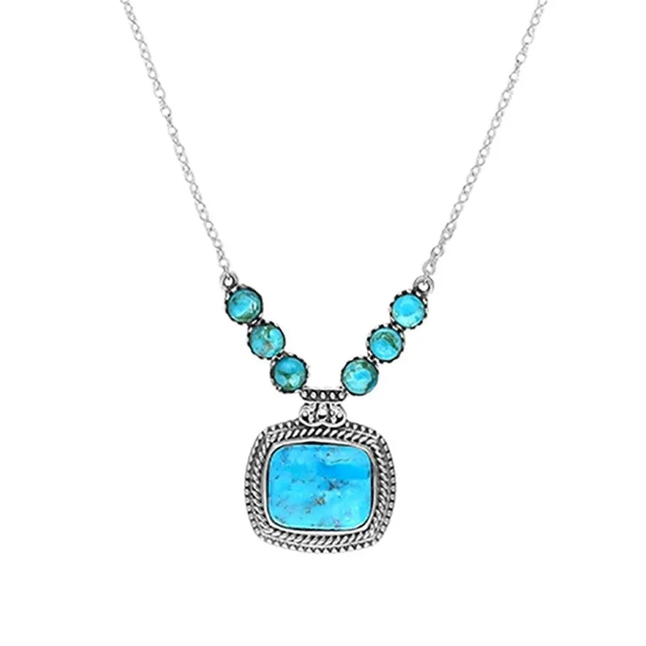 YS Gems Sterling Silver Blue Mohave Turquoise Gemstones Necklace sold by Zulily product image thumbnail 3