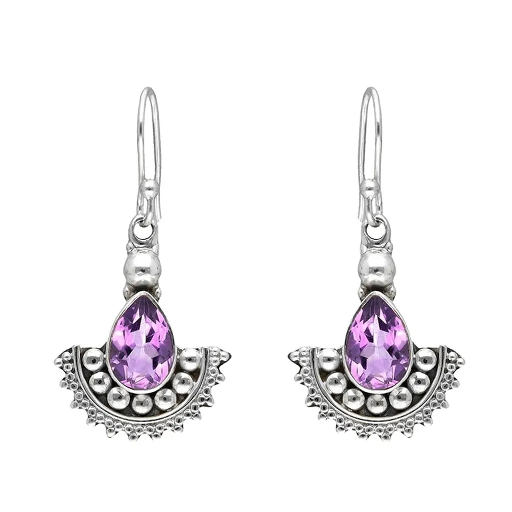 YS Gems Sterling Silver Purple Amethyst Dangle Earrings - 0.67 x 1.34 sold by Zulily product image thumbnail 2
