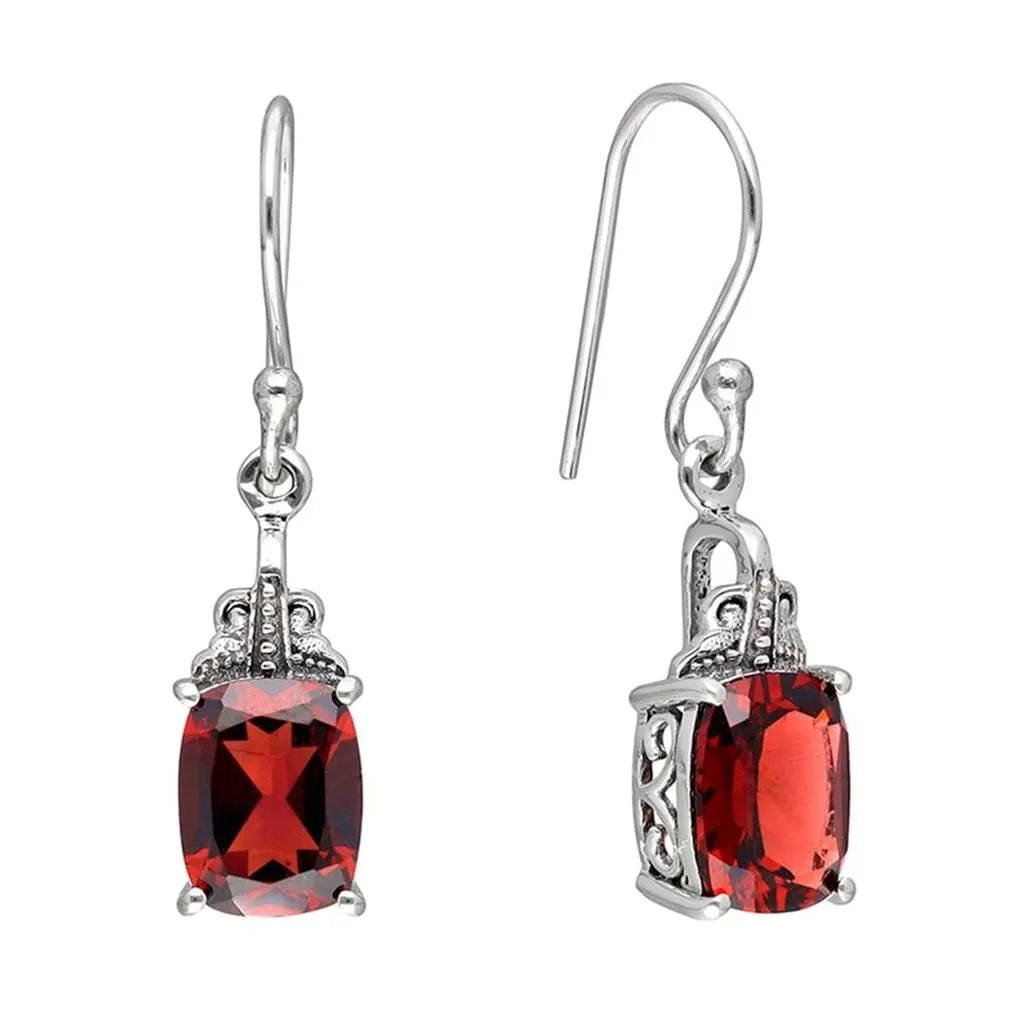 YS Gems Sterling Silver Garnet Dangle Earrings - 0.28 x 1.22 sold by Zulily product image thumbnail 4