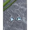 YS Gems Sterling Silver Blue Topaz Square Shape Dangle Earrings - 0.47 x 1.1 sold by Zulily