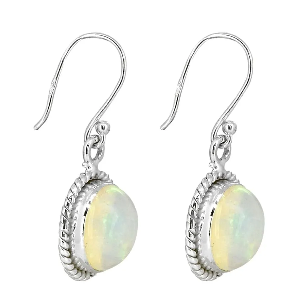 YS Gems Sterling Silver Ethiopian Opal Oval Shape Dangle Earrings - 0.51 x 1.26 sold by Zulily product image thumbnail 2