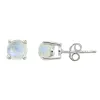 YS Gems Sterling Silver Rainbow Moonstone Round Stud Earring - 0.24 x 0.24 sold by Zulily