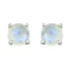 YS Gems Sterling Silver Rainbow Moonstone Round Stud Earring - 0.24 x 0.24 sold by Zulily