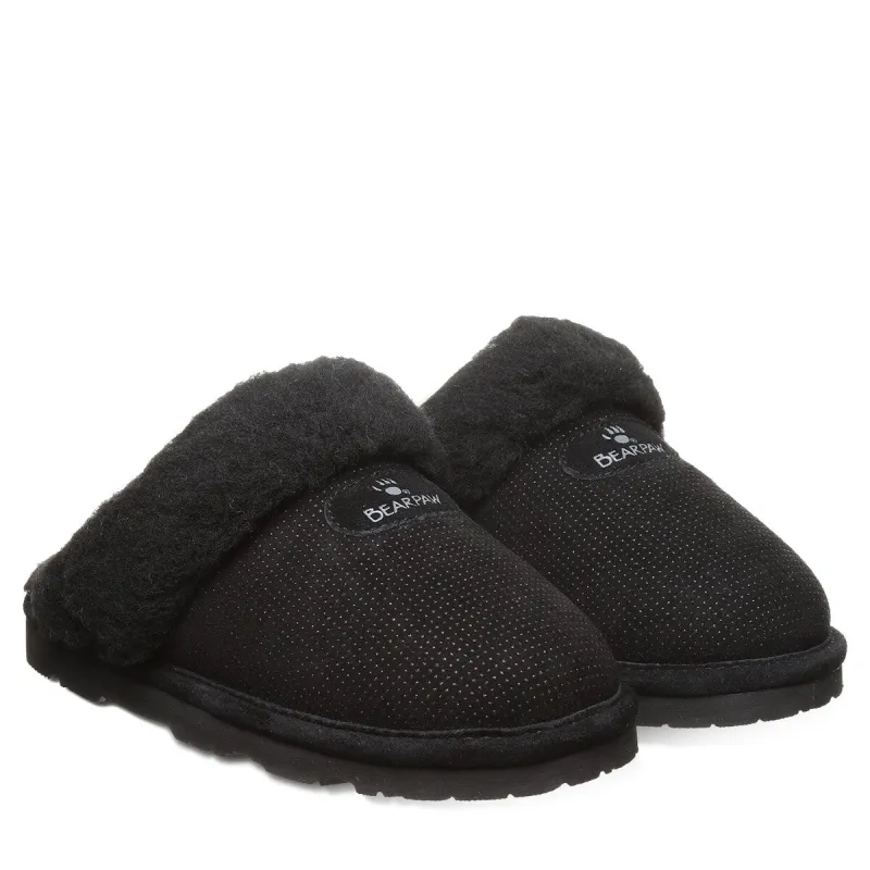 Bearpaw Casual Slippers Womens Loki Exotic Sheepskin Lined 2772W sold by Zulily