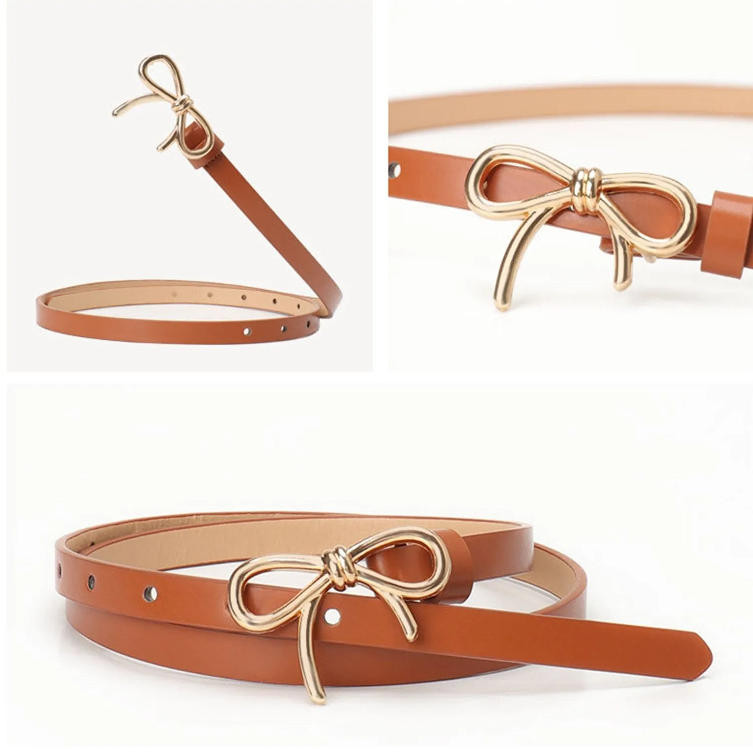 Camel Bow PU Leather Belt sold by Zulily