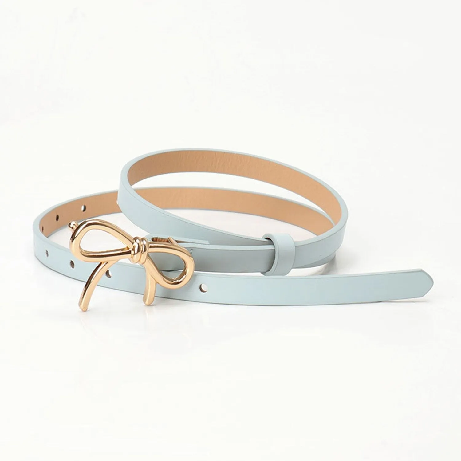 Light Blue Bow PU Leather Belt sold by Zulily