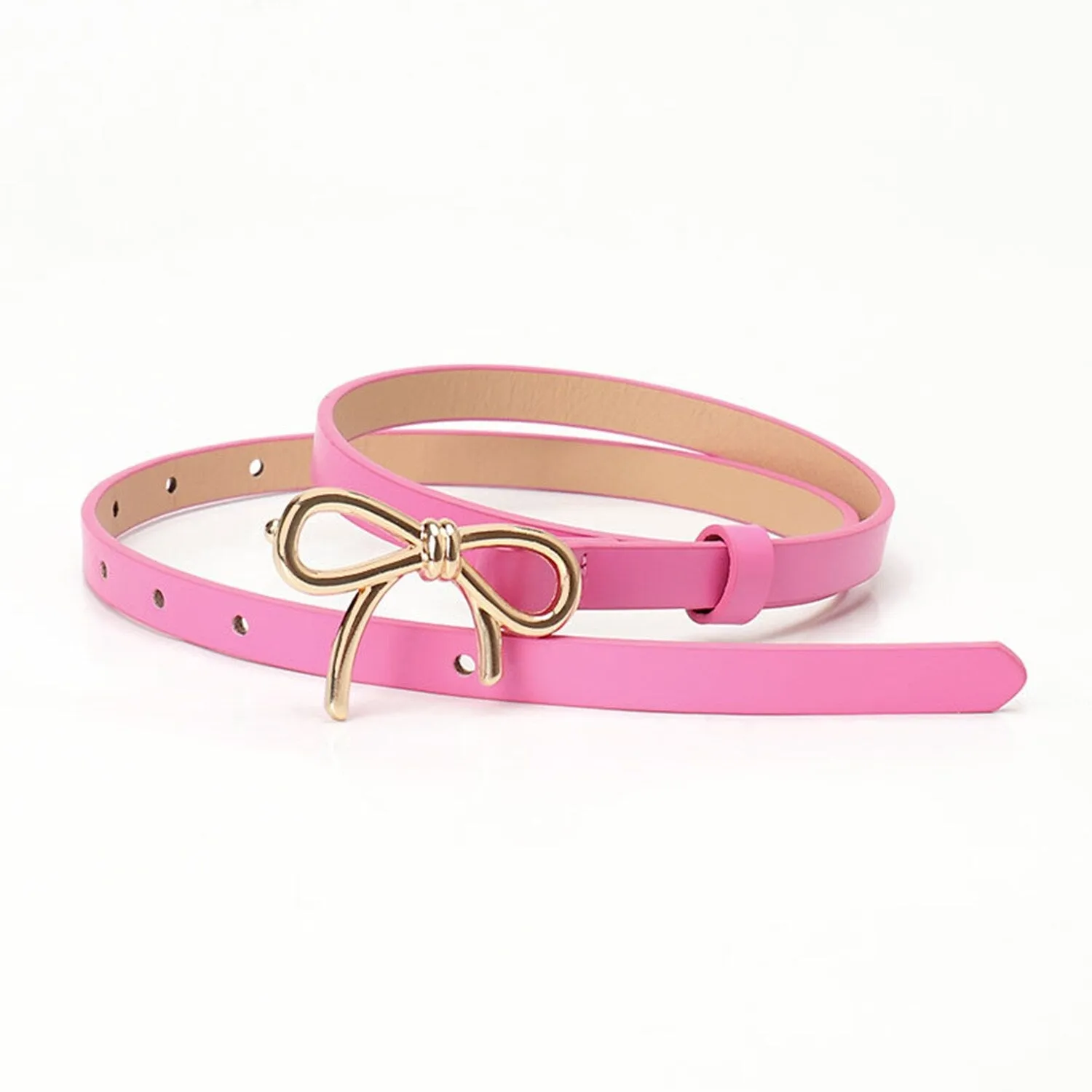Pink Bow PU Leather Belt sold by Zulily
