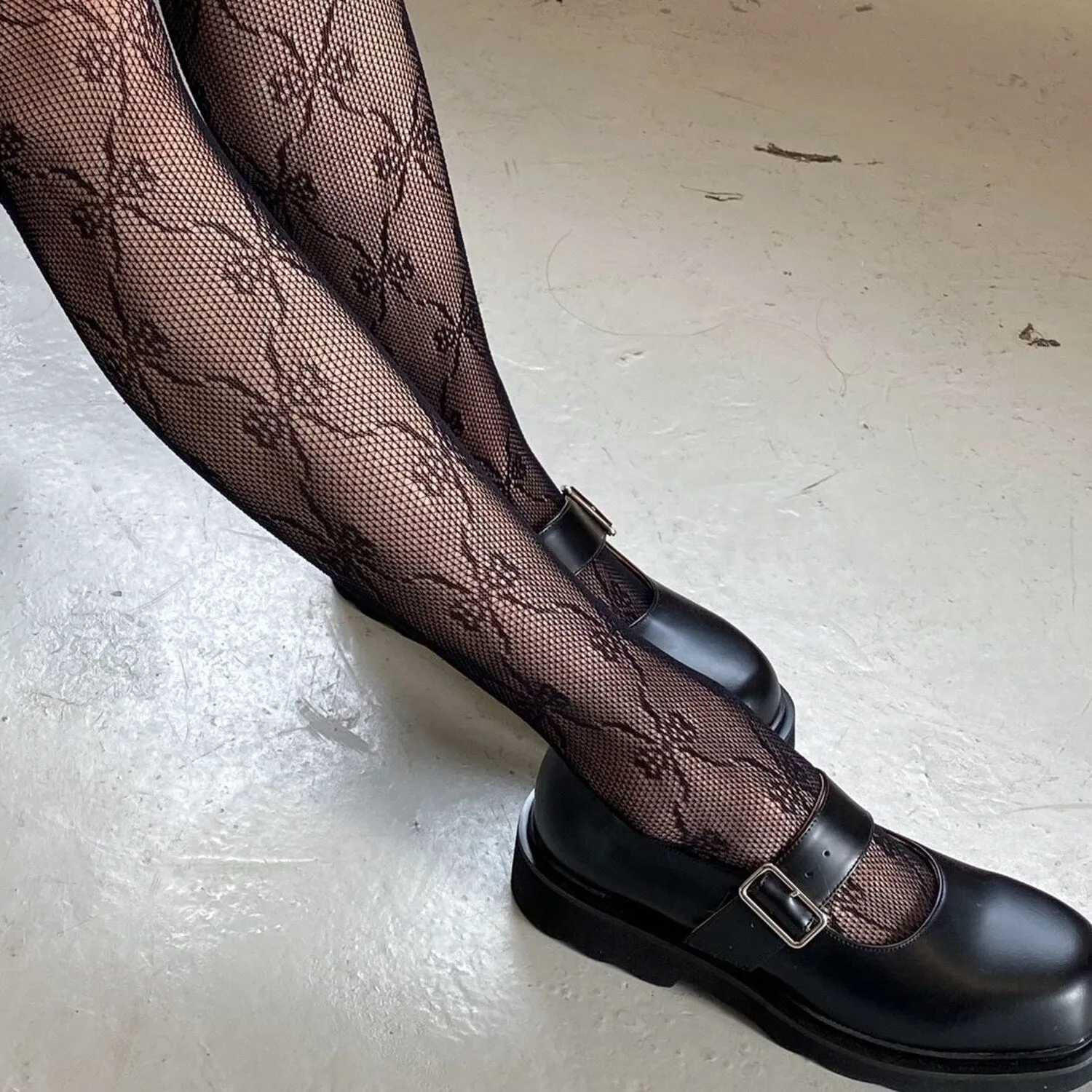 Black Bow Mesh Pantyhose sold by Zulily product image thumbnail 2