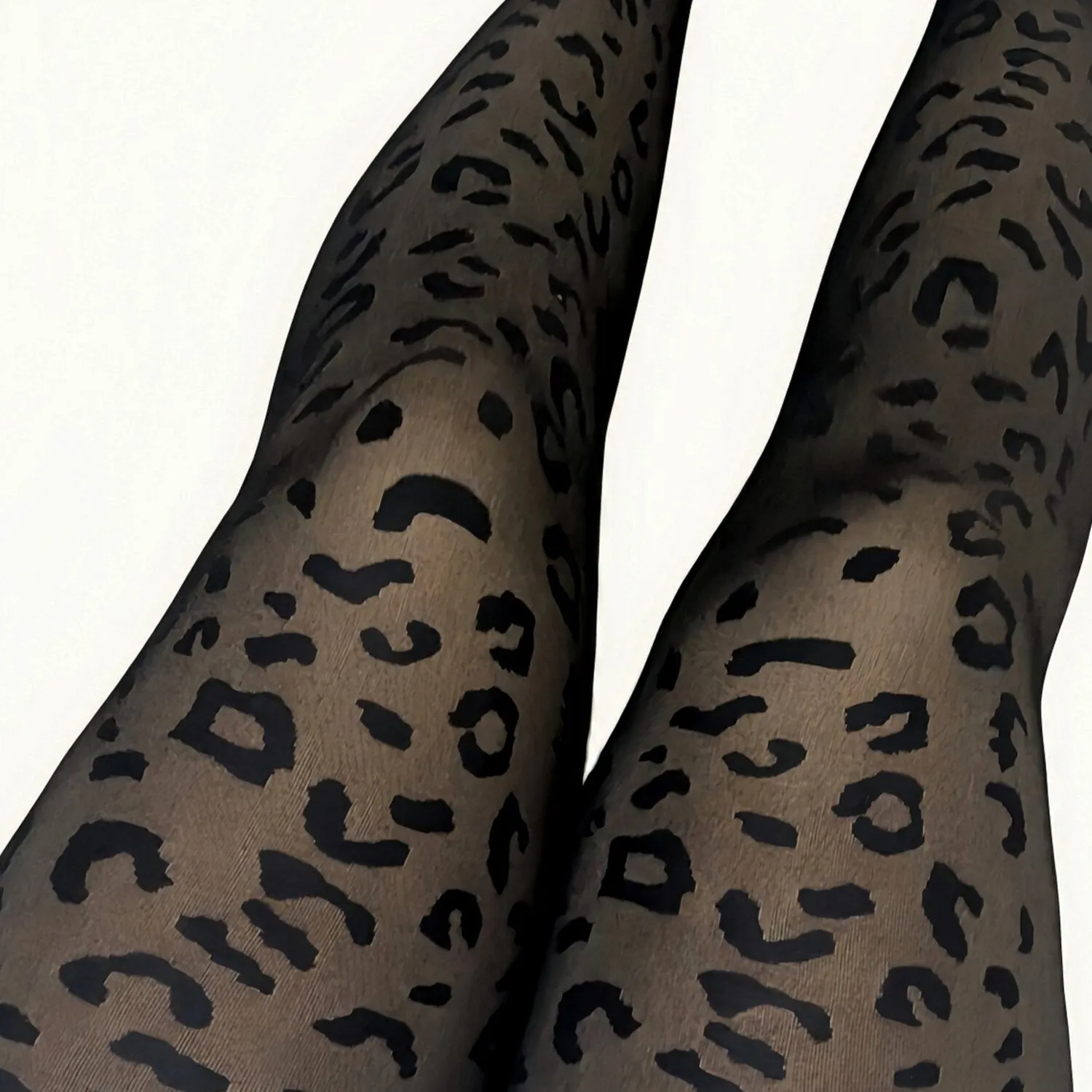 Black Leopard Thickened Pantyhose sold by Zulily