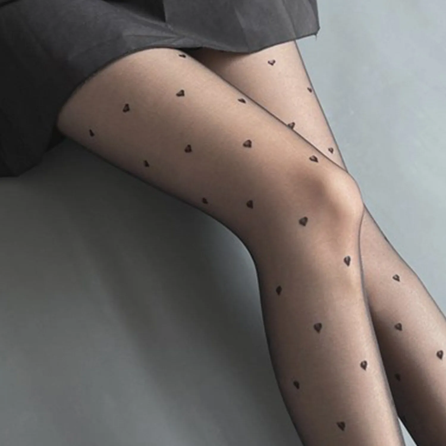 Black Heart Pantyhose sold by Zulily