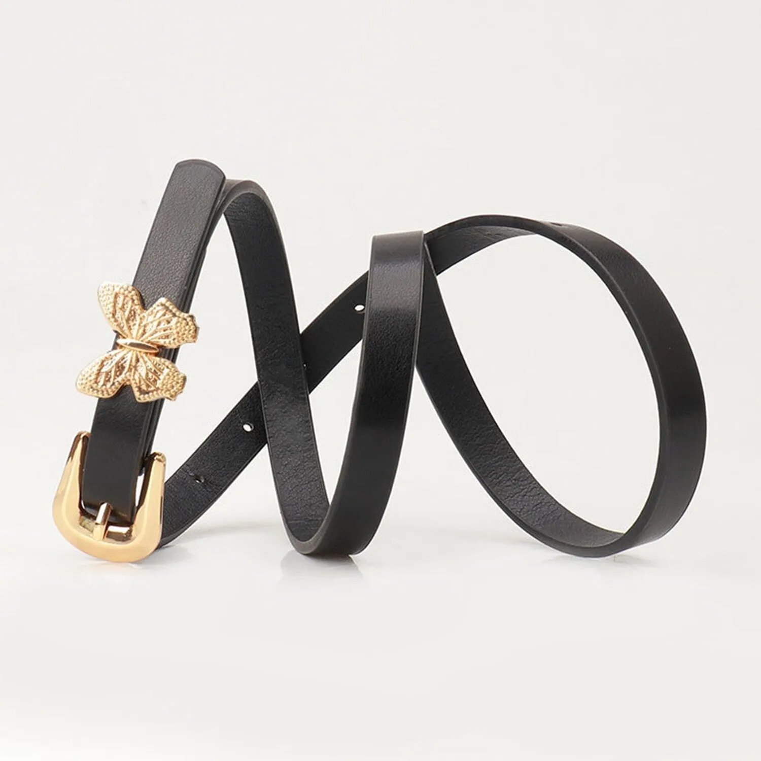 Black Butterfly Alloy PU Leather Belt sold by Zulily product image thumbnail 3