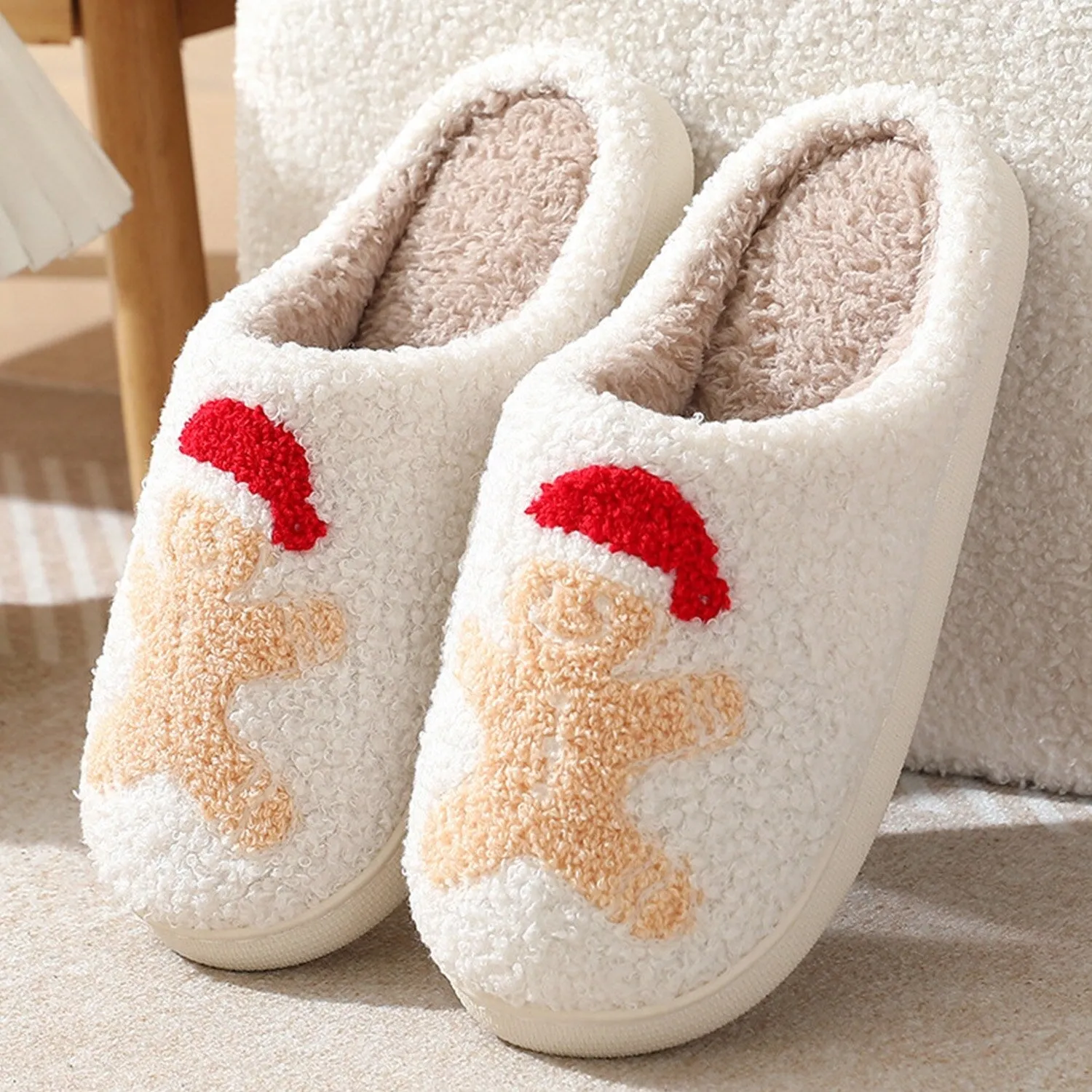White Gingerbread Slippers sold by Zulily product image thumbnail 2