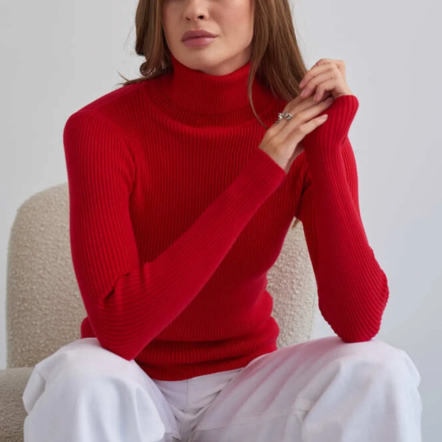 Red Turtleneck Sweater sold by Zulily product image thumbnail 4