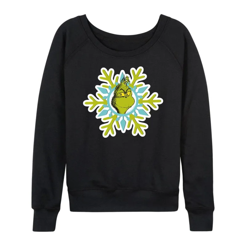 Women's The Grinch Snowflake Light Weight Pullover sold by Zulily