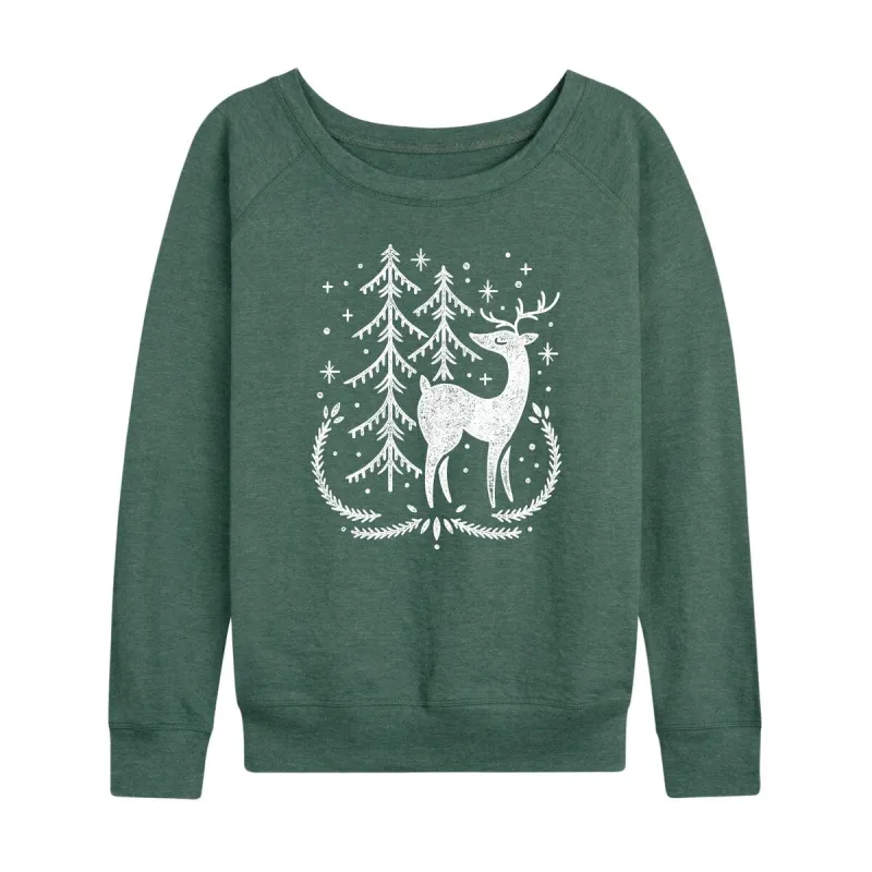 Women's Scandinavian Winter Deer Light Weight Pullover sold by Zulily