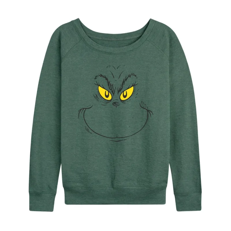 Women's The Grinch Grinch Face Light Weight Pullover sold by Zulily