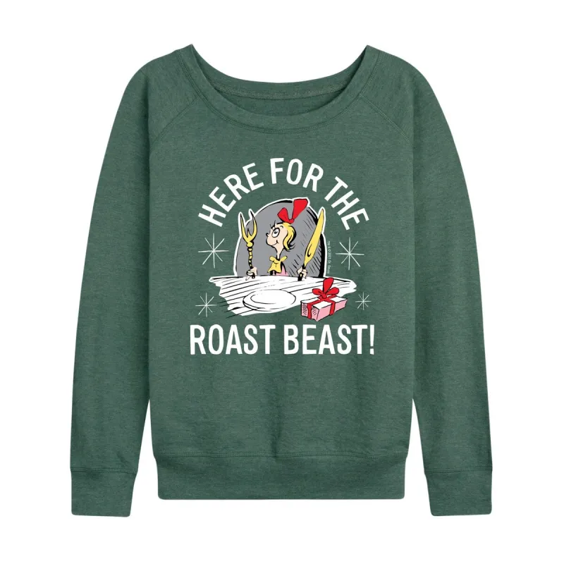 Women's The Grinch Here For The Roast Beast Light Weight Pullover sold by Zulily