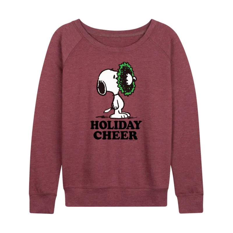 Women's Peanuts Snoopy Holiday Cheer Light Weight Pullover sold by Zulily
