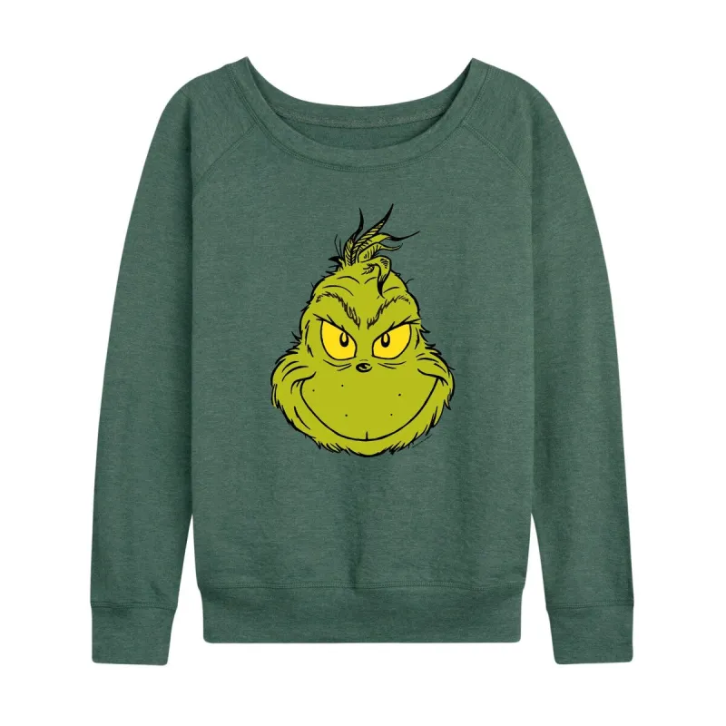 Women's The Grinch Face Light Weight Pullover sold by Zulily
