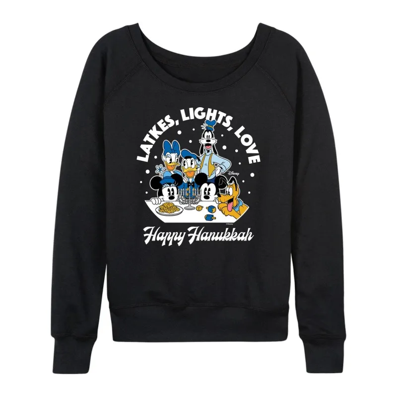 Women's Disney Latkes Lights Love Light Weight Pullover sold by Zulily