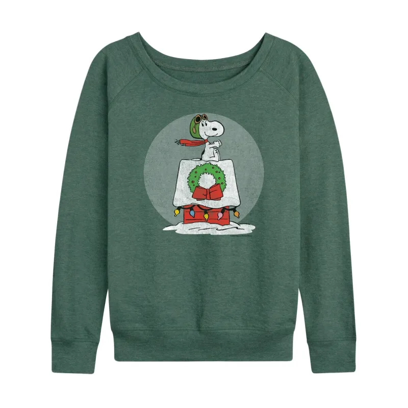 Women's Peanuts Snoopy Holiday House Light Weight Pullover sold by Zulily