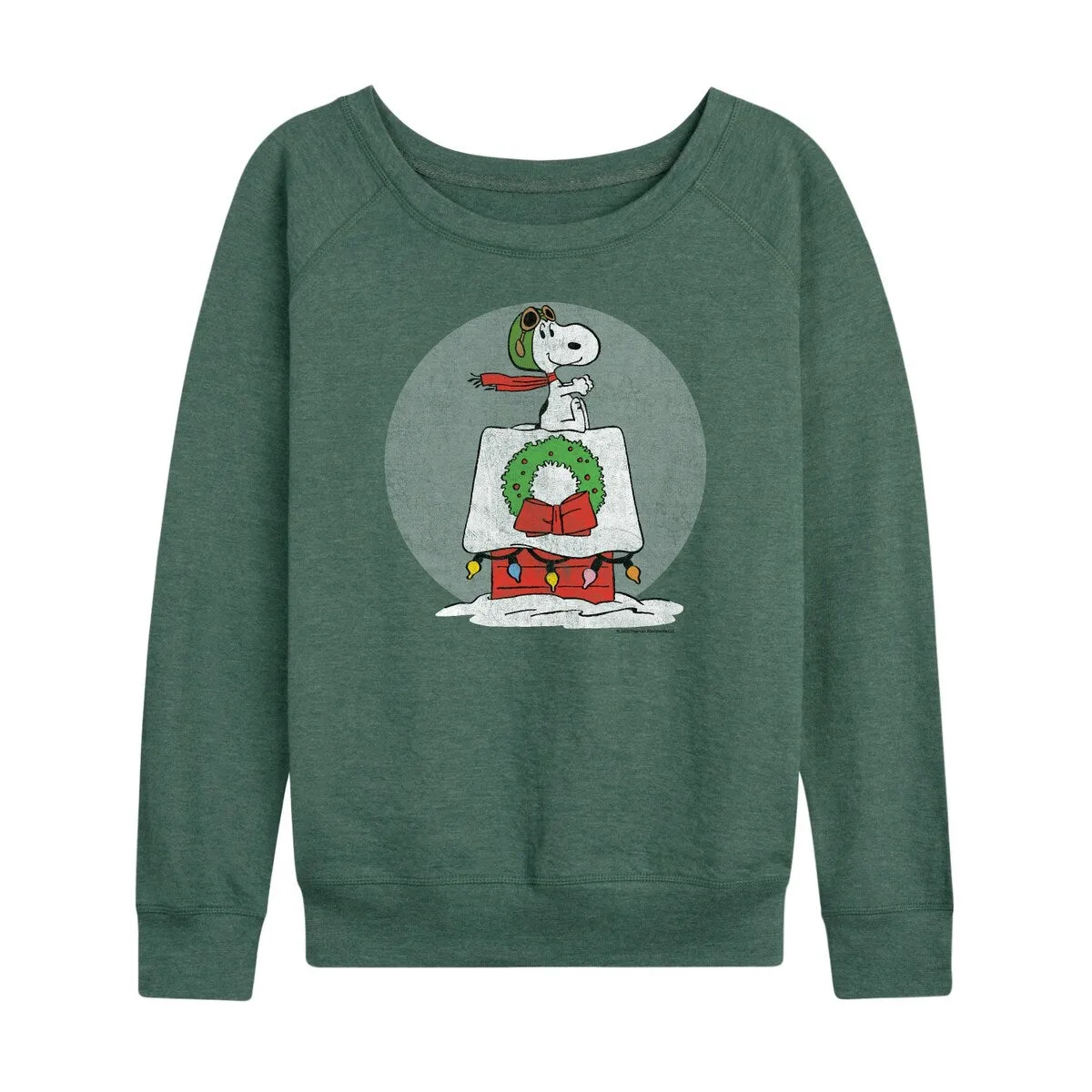 Women's Peanuts Snoopy Holiday House Light Weight Pullover sold by Zulily