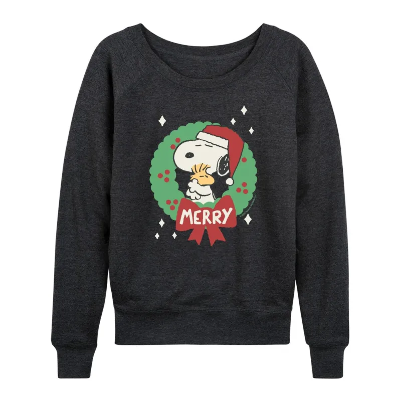 Women's Peanuts Snoopy Merry Light Weight Pullover sold by Zulily