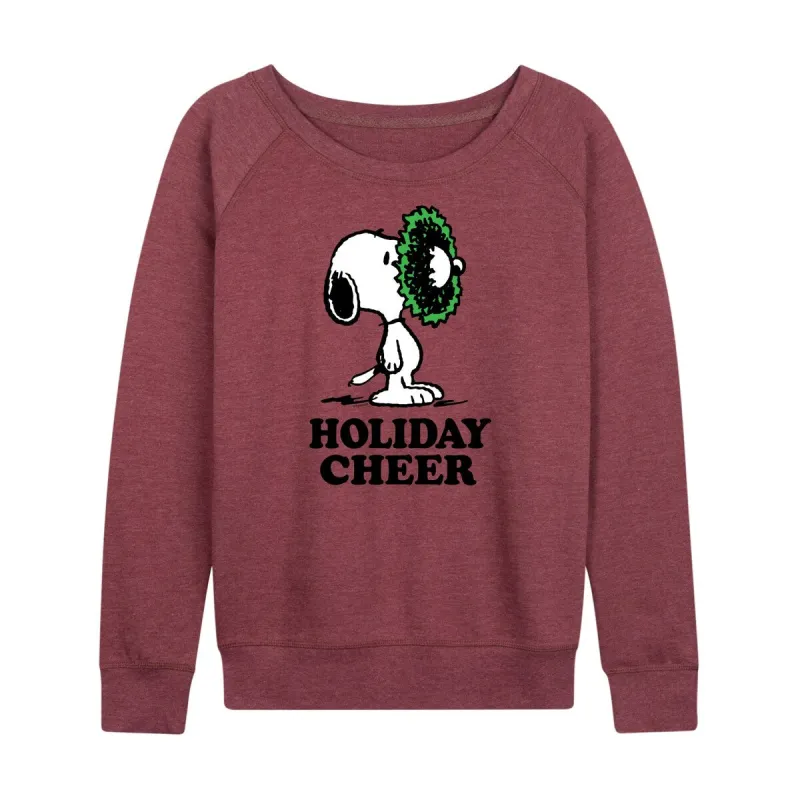 Women's Peanuts Snoopy Holiday Cheer Light Weight Pullover sold by Zulily