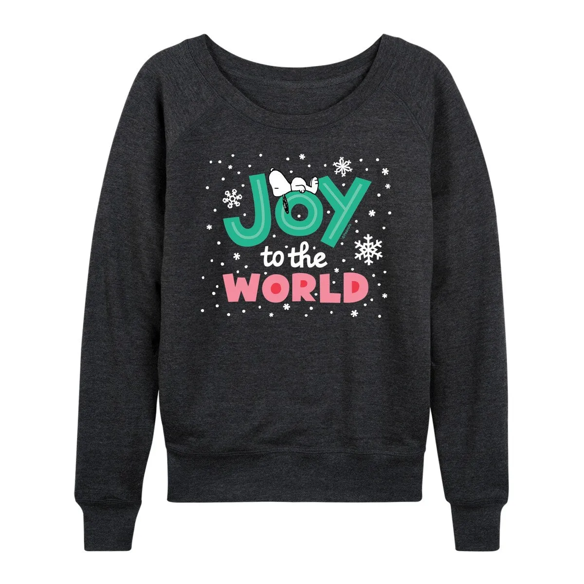 Women's Peanuts Snoopy Joy To The World Light Weight Pullover sold by Zulily