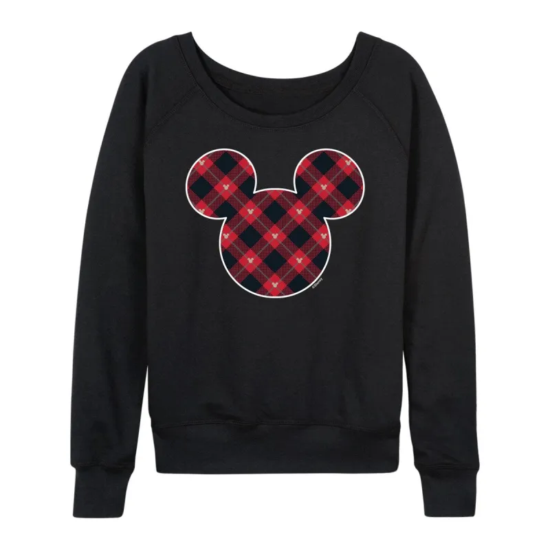 Women's Disney Mickey Plaid Light Weight Pullover sold by Zulily