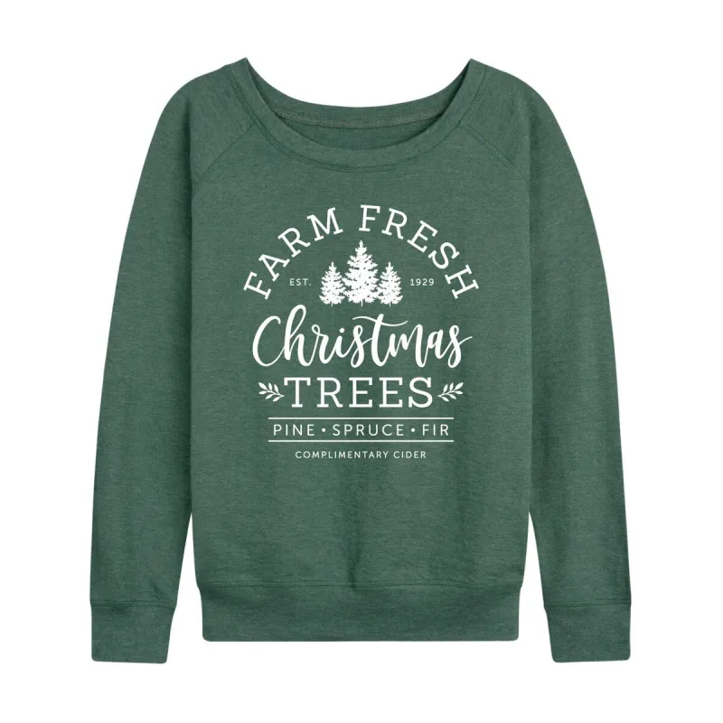 Women's Farm Fresh Christmas Trees Light Weight Pullover sold by Zulily