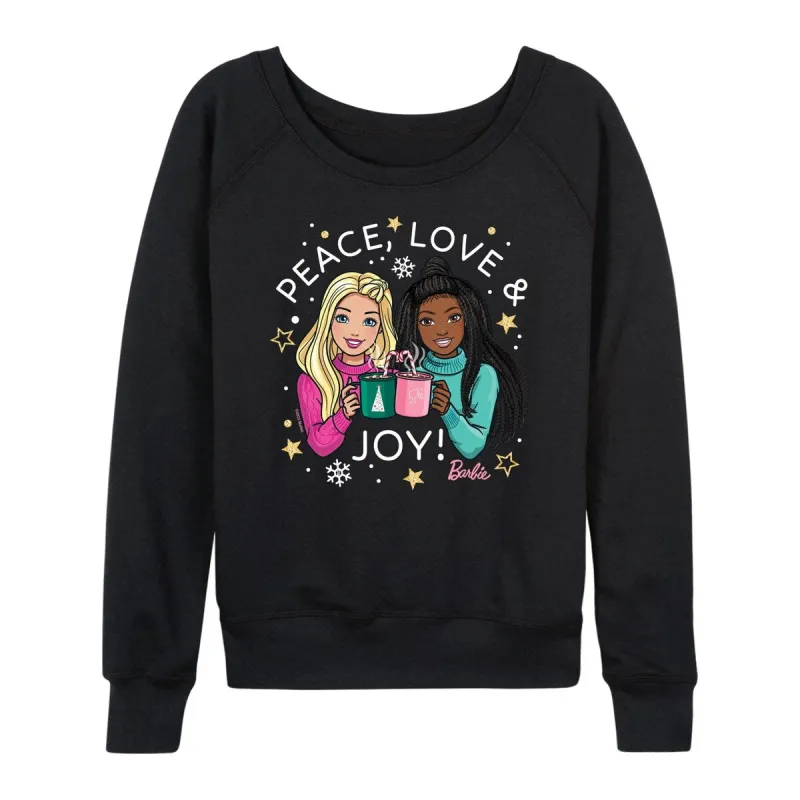 Women's Barbie Peace Love Joy Light Weight Pullover sold by Zulily